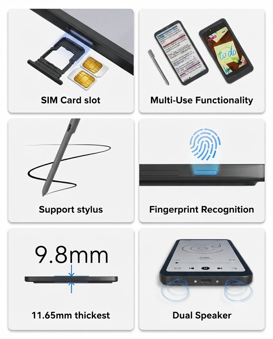 drbeel_techno's tweet photo. #Bigme
لعشاق شاشات الورق الإلكتروني E-Ink موعد مع #HibreakDual2 بشاشة أمامية و شاشة خلفية :
- معالج MediaTek Dimensity 8300
- شاشة أمامية 6.13 بوصة 80FPS E-Ink ملونة 824×412 150PPI او ابيض و أسود 1648×824 300PPI
- شاشة خلفية 5 بوصة LCD 1280×720 296PPI
- ذاكرة رام 12GB و 16GB
- ذاكرة تخزين 256GB و 512GB
- كاميرا 50MP و أمامية 5MP
- ثنائي الشريحة مع دعم شبكات الجيل الخامس 5G
- سماعها ستيريو ثنائية
- دعم Wi-Fi 7 و Bluetooth 5.3
- بطارية 4,450mAh مع شحن سريع 30W
- سماكة 9.5مم
- و ن 240ج
- دعم القلم Stylus
- نظام Android 16
- بسعر 600$ لنسخة 12GB + 256GB ابيض و أسود
- بسعر 620$ لنسخة 12GB + 256GB ملونة
- بسعر 740$ لنسخة 16GB + 512GB ملونة
- في الأسواق أكتوبر المقبل