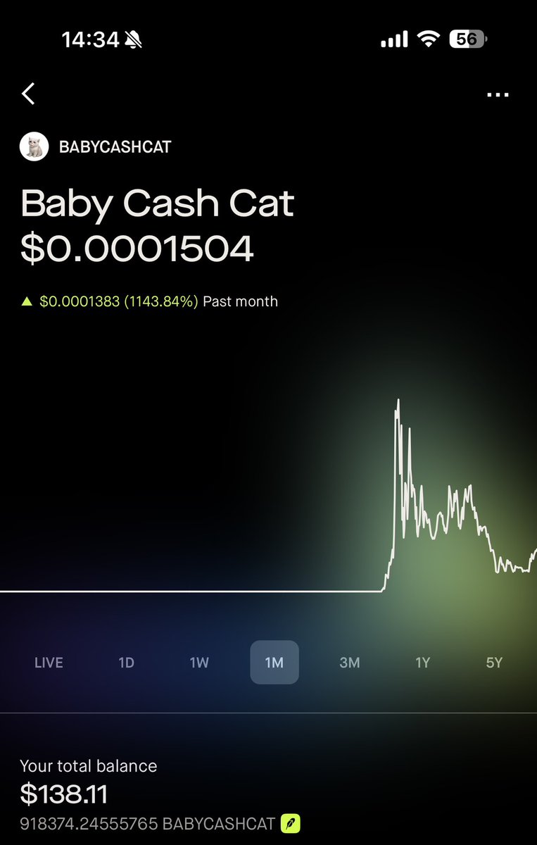 huyze2000's tweet photo. @obeyguy @BABYCASHCATMEME $babycashcat low mc!!! 100k . Hold reaward @cashcat_token $cashcat @RobinhoodApp chart pump to the moon soon 💪 https://t.co/NQVu6yyd93
