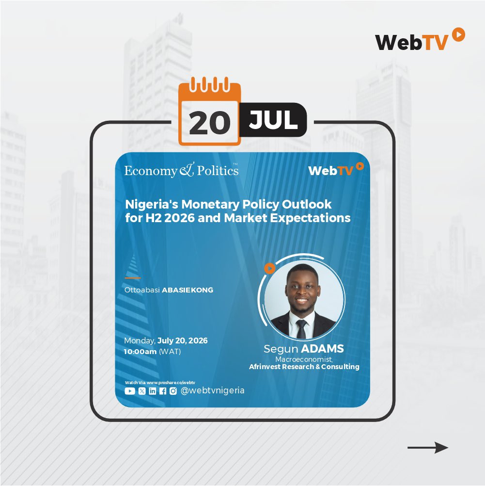 webtvnigeria's tweet photo. #WhatToExpect: Check the slides to see our programme schedule for next week.
#EconomyAndPolitics
#WebTVFocus
#IslamicFinanceWeekly
#WebTVNigeria https://t.co/TilJlCa2Bg