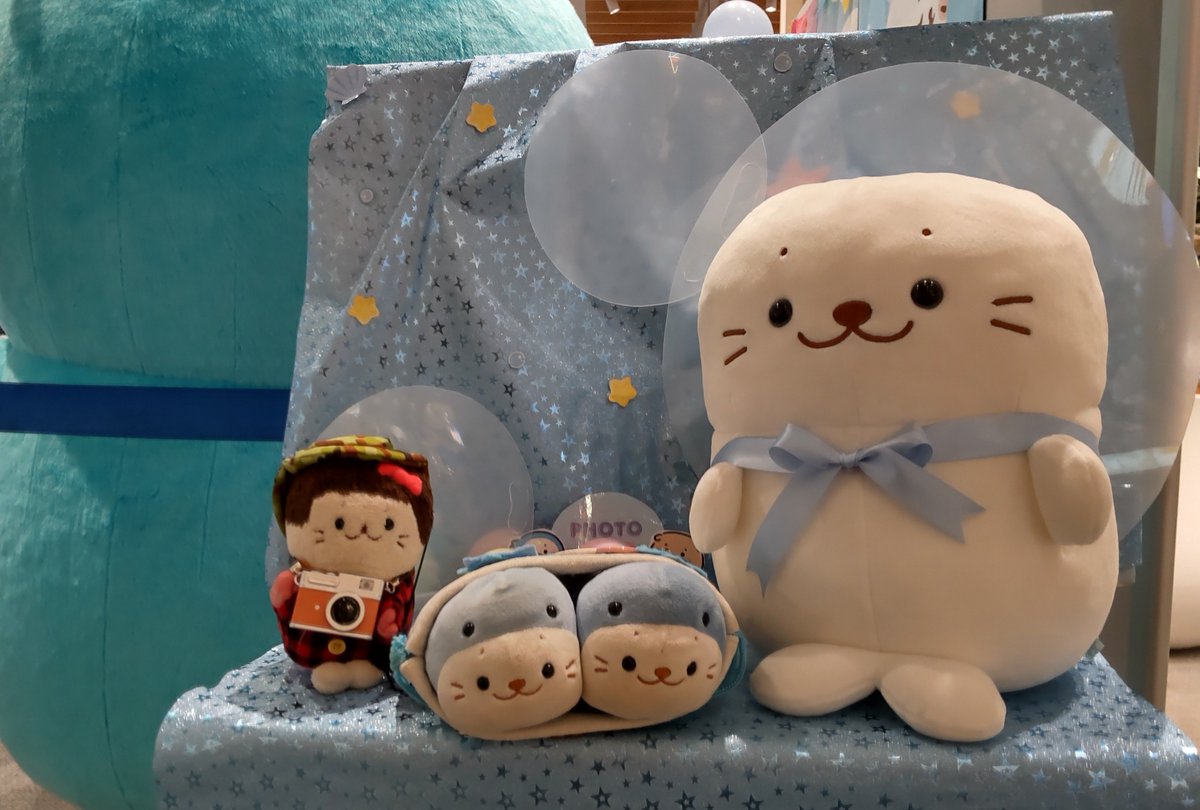 mugyutoro's tweet photo. おともだちいましたのこ～🎵
左側の水色はらむねの背中ですのこ😊 https://t.co/T3oy4tzwTX