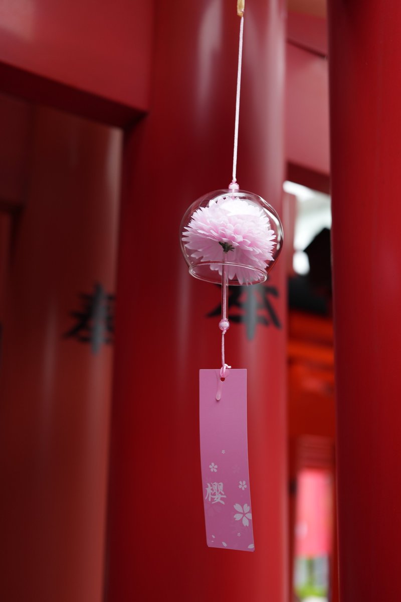akirataa's tweet photo. 穴守稲荷神社に見に行ってきました。
ライブ会場で飾られていたのと同じ風鈴がありました。

交通安全のお守りなどをいただいてきました。
#ClariS_一夏灯祭 https://t.co/pJqZgC9Cuv
