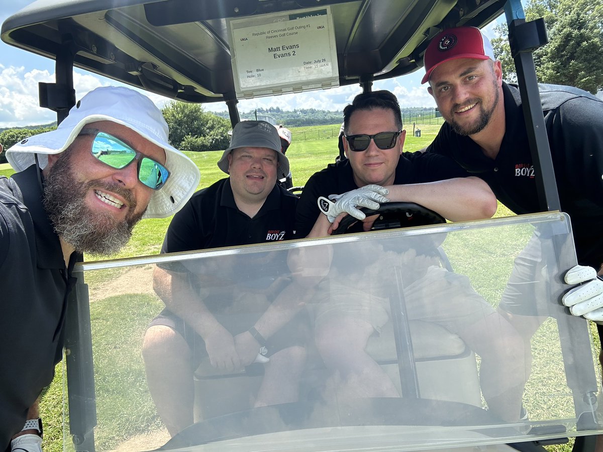 RepOfCincinnati's tweet photo. The 3rd annual #RepublicOfCincinnati Golf Outing is in 1 week!
Saturday, 7/25 at Reeves
We have room for:
- 7 more foursomes
- 6 more hole sponsorships
Deadline is Monday, 7/20 - we hope to see you there!!
https://t.co/zndpG2HJW4
#Bearcats https://t.co/UZQWAhHpxu