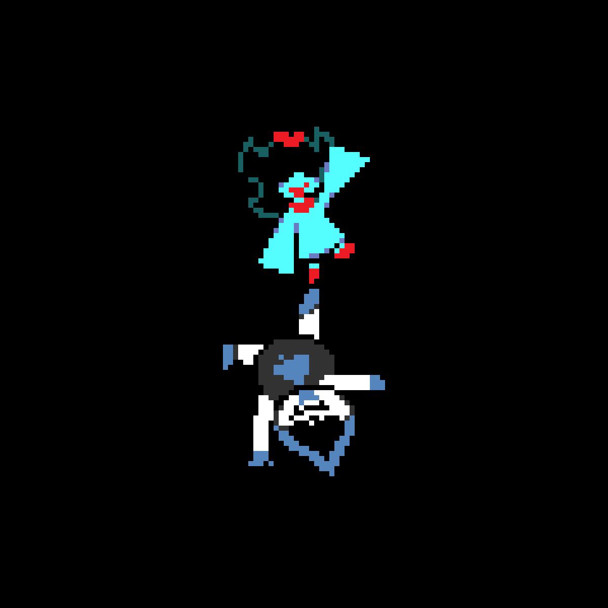 NotLancerReal's tweet photo. #deltarune I can't get enough of lancer and aqua its getting unhealthy help https://t.co/Ql1NxSXcqy