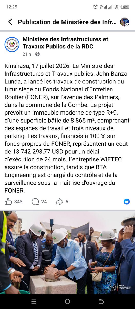 GerardKonde's tweet photo. #RDC
#ITP

Même les structures des ITP font recours aux bureaux privés pour le contrôle, mais quel pays, où il n'y a même pas de solidarité entre Services Publics ? 

Personne ne veut du BTC comme MISSION DE CONTRÔLE dans ce pays mais pour quelle raison ? 😭😭😭😭😭 La réponse à cette question finira par donner la lumière un jour. 

On invite toutes les structures des ITP pour la figuration sur la photo de Famille mais quant aux attributions, on accorde aux privés. 

Ça finira par changer un jour ! 

@fatshi13
@Presidence_RDC 
@cpvsrdc 
@AplcR 
@MukebaKalengay
@portefeuille_cd
@TopCongo 
@lusakuenoc 
@ThierryKambundi 
@OManzanza 
@KitambalaMarcel