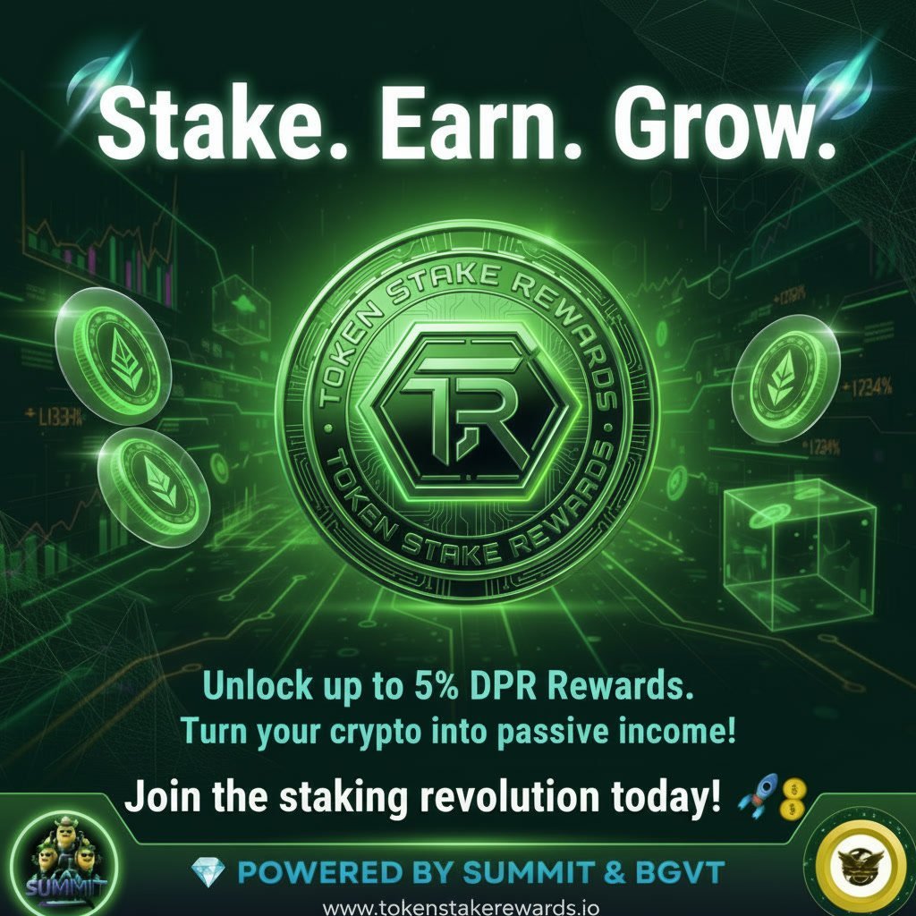 TSRewards's tweet photo. 🚀 Stake, Earn, Grow with Token Stake Rewards! 🌟
Turn your wallet into a daily earning machine — no middlemen, fully on-chain, and powered by SUMMIT & BGVT tokens! 💎
✅ On-Chain Rewards✅ Transparent Treasury✅ Daily Profit Rewards (DPR)✅ Dual-Token Ecosystem
Join the revolution in on-chain earning today! 🔗
#Crypto #DeFi #OnChainRewards #SummitToken #BGVT #CryptoRewards #StakeAndEarn