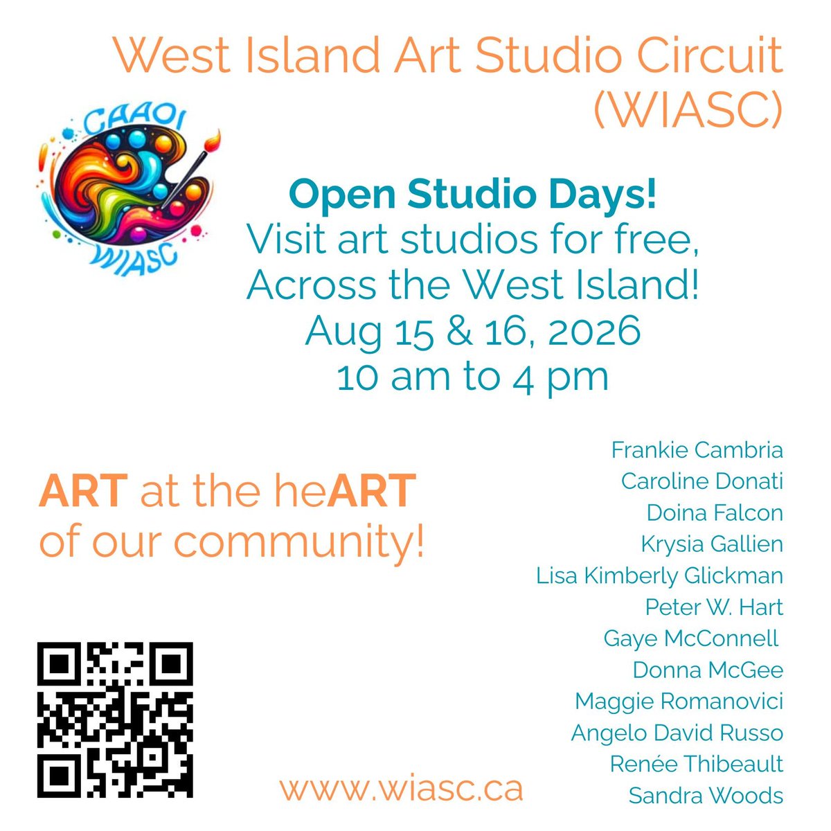 CAAOI_WIASC's tweet photo. Recherchez ces panneaux à travers l'Ouest-de-l'Île, la fin de semaine du 15 &amp; 16 août, pour les ateliers participants ! 🎨
.....
Look for these yard signs around the West Island, the weekend of August 15 &amp; 16, for participating studios! 🎨
#ArtsCircuit #Montréal #arts https://t.co/9cfOCc08Ek