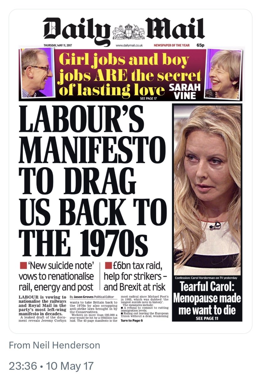 docrussjackson's tweet photo. Leaving aside the legal implications of naming and releasing a photograph of the alleged suspect in the Ann Widdecombe case (wisely blacked out by UK broadcasters), here are two front pages nine years apart: https://t.co/hoSRdDkT7k