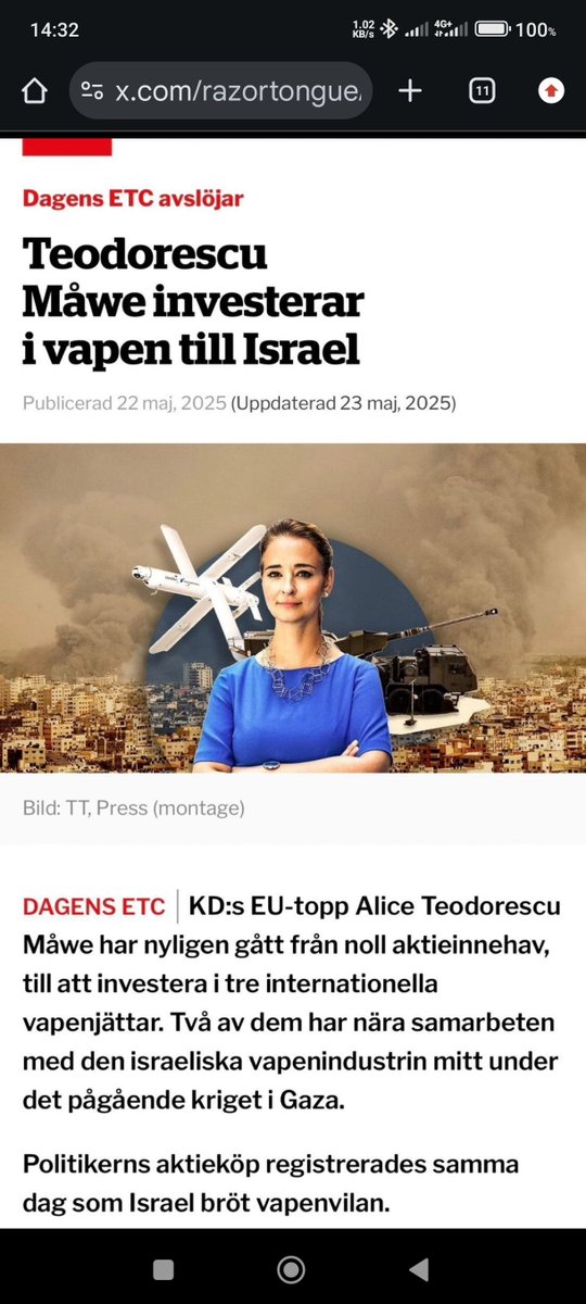 SweDeen1989's tweet photo. @Engelbrektdy Agent Alice Teodorescuwiz jobbar inte för svenska intressen, hon jobbar för ockupationsmakten 🇮🇱 !

Hon röstade för CHAT CONTROL, hon såg till att 🇮🇱 PALANTIR finns i Sverige, hon sprider 🇮🇱 propaganda och gynnar Epstein klassen!

Fängsla psychopaten omgående! https://t.co/s7yGczPt5o