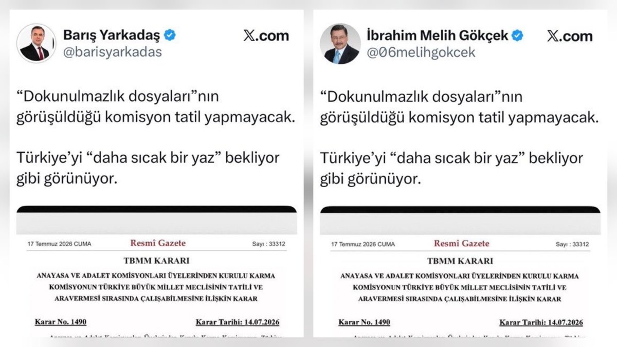 TurgayBilge's tweet photo. Noktasına virgülüne kadar aynılar!
Butlancılarla İ. Melih'in tek elden çıktığı nasıl da belli... https://t.co/uCub5frjFZ