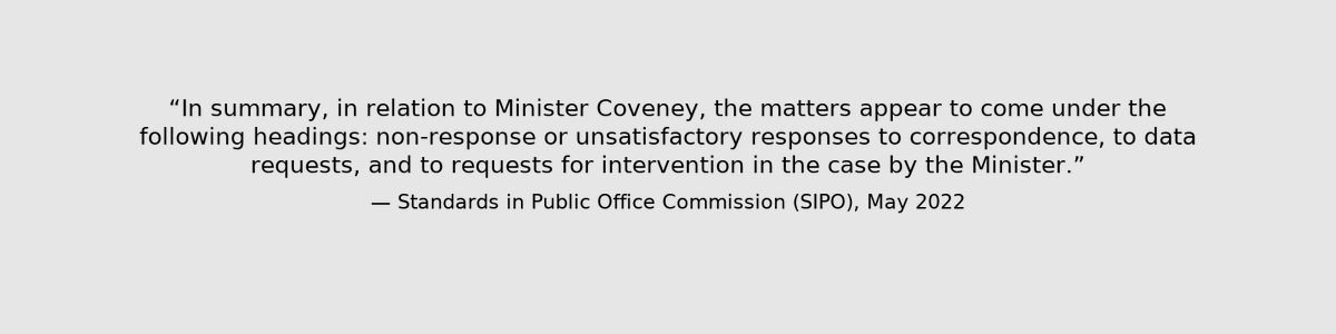 SUSANBR47706704's tweet photo. @wereontheditch 🚨 #SIPO said complaints concerning Simon Coveney were matters for the Ombudsman and Data Protection Commission. But neither appears to have acted. So who was responsible for investigating? 🤔 Where is the accountability? @TheCanaryUK @OECD @eurireland @CommissionEU https://t.co/Jfj2iJgM0u