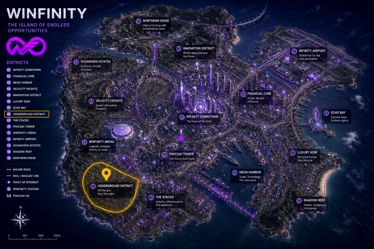 winfinitycenter's tweet photo. @thePimcoai 📍 Underground District — Where it all started

#lore #map #game #web3 #nft #Giveaway https://t.co/uMiy23wPpq
