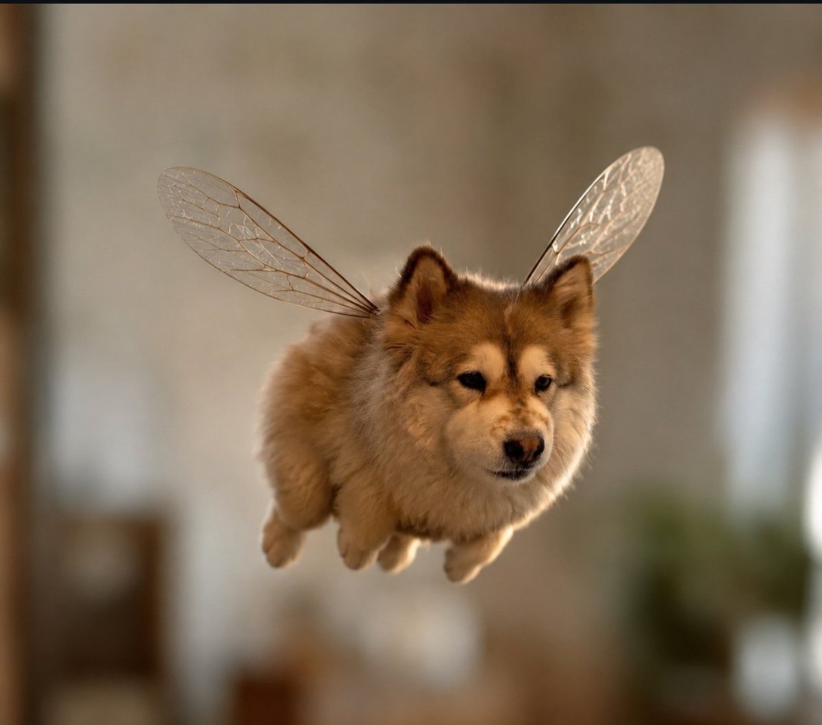 ChibiKawaiChan's tweet photo. Who gave bro wings? 😭🐶 https://t.co/CtLF4eQBY0