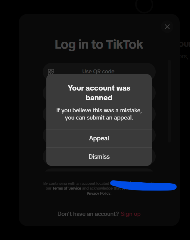 ShiroUsaAkibit's tweet photo. Wonderful, I have the honor of being banned on TikTok for unknown reason other than uploading my clips from Twitch.

I also have the extra honor of not being able to submit ban appeal on multiple occasions. With janky UI at some attempts but all roads lead to "something wrong" https://t.co/pcWnV8Geby