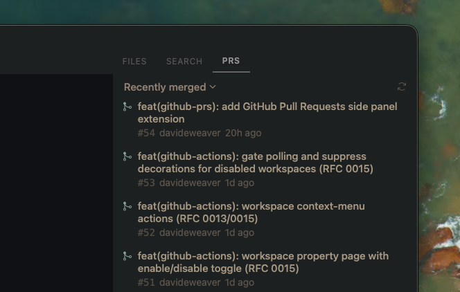 silo_code's tweet photo. new silo extension: github pull requests. all your workspace repos' prs in a side panel with review state and ci checks. built it this morning, install it in one click.

https://t.co/ghaXwj2mUq https://t.co/A5vmNABmKN