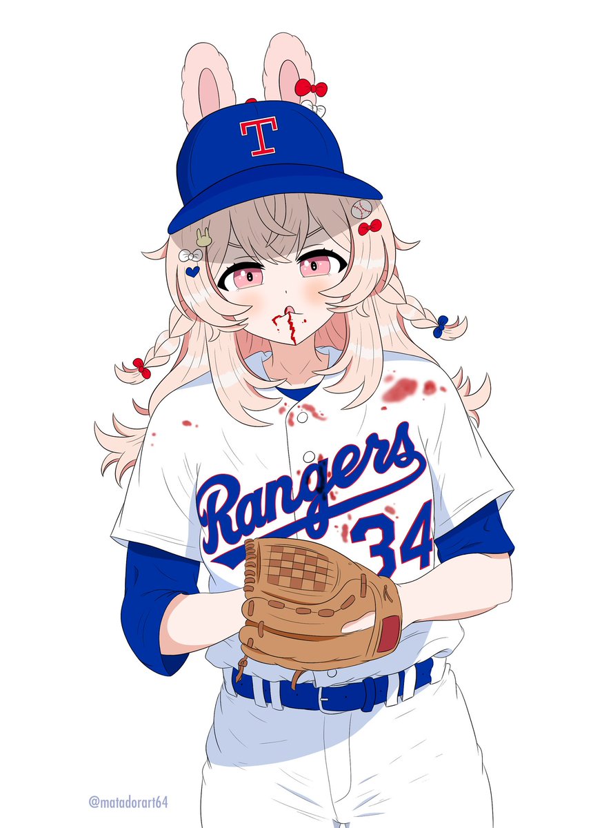 matadorart64's tweet photo. 🔌🐰 x 🧢⚾️🩸

#MMOARTPG #AllForTX  #VTuber https://t.co/s1ilMK6fRF