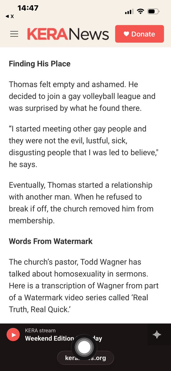 uselessloser_xo's tweet photo. Watermark Church revoked a gay man’s membership because he was unable to change his sexual orientation and eventually gave up trying to. Just because a church CLAIMS to be against conversion therapy, does not mean they are accepting of gay people. This church still believes that homosexuals need “loving correction” (which is just conversion therapy and psychological abuse dressed up in nice language).