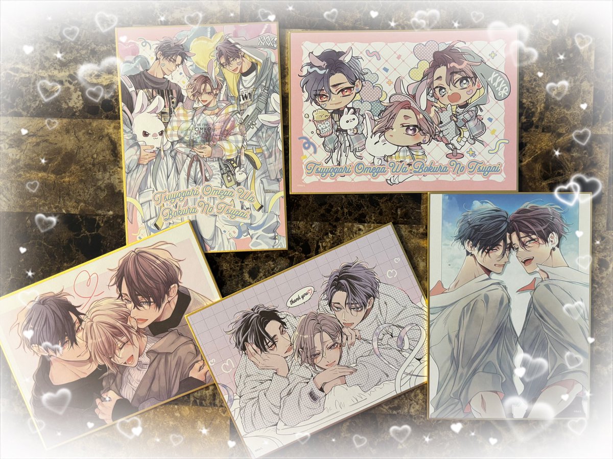 色紙の追いGET♬ ひとつはリア友が被ったからいただきました🙏✨ バラ