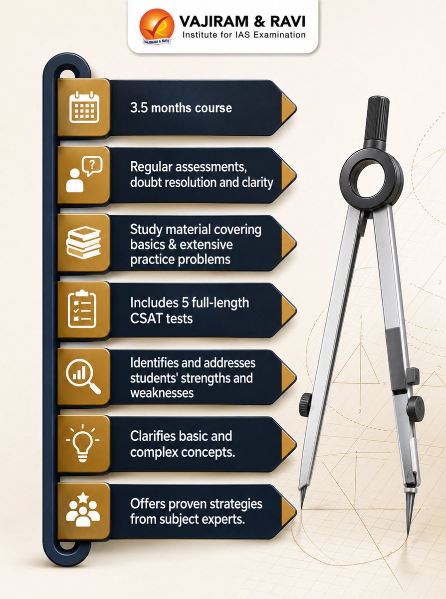 VajiramRavi's tweet photo. Build strong fundamentals, improve problem-solving skills, and master CSAT with Vajiram &amp; Ravi's comprehensive CSAT Course for Prelims 2027.

📅 Starts: 28th July
🎓 Admissions Open

📞 For more details, contact us at: 080-622-063-30

#CSAT2027 #UPSCPrelims2027 https://t.co/b95GMQwzyB