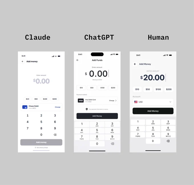 송금 충전 화면 3종 비교 — 모바일 금액 입력 UI