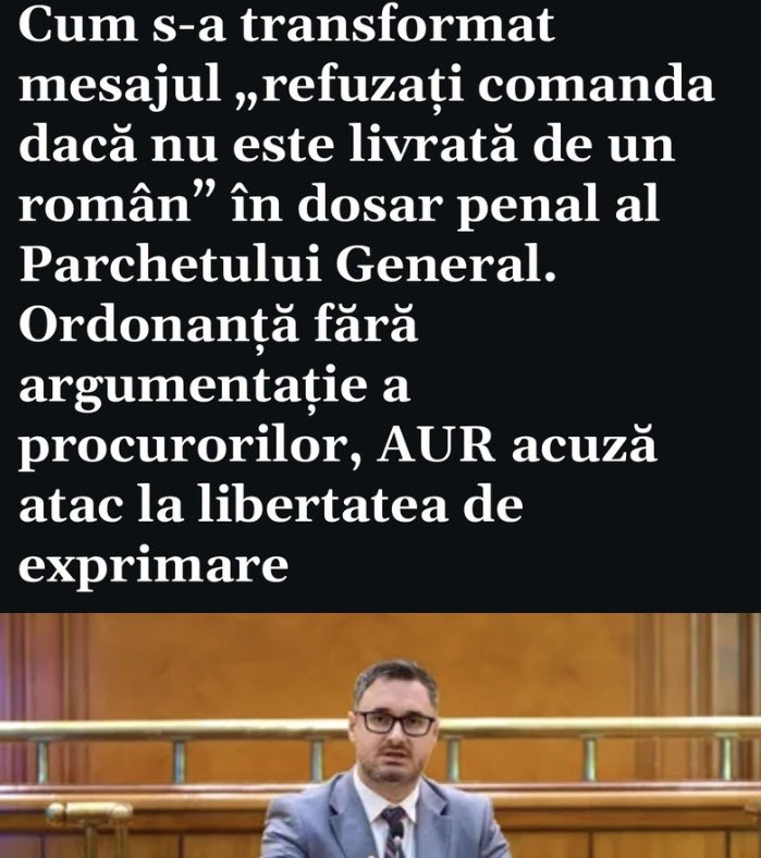 Oana_Eftimie's tweet photo. Într-o țară în care organizația de mercenari (impostori) de la Getica întocmește liste negre cu oameni care trebuie „eliminați” din spațiul public (mi-au spus-o mie direct: „voci ca ale dvs. trebuie eliminate din spațiul public”) și în care sute de plângeri privind amenințările făcute de astfel de indivizi rămân fără răspuns, deputatul AUR @Dan_Tanasa este pus sub acuzare pentru presupusa săvârșire a infracțiunii de incitare la violență, ură sau discriminare.

Toate acestea după ce, încă de anul trecut, ne-a avertizat asupra pericolului pe care îl reprezintă importul de forță de muncă din Asia și Africa.

Cât timp vom sta relaxați, fiecare cu treaba noastră, pentru că deocamdată nu ne afectează direct, această agendă va continua să avanseze, ba chiar va fi accelerată.

Repet încă o dată: lipsa noastră de reacție în fața tuturor acestor cazuri, de la Călin Georgescu, la Cezar Avrămuță, la Diana Șoșoacă, Mihai Rapcea și până la Dan Tanasă, este complicitate.