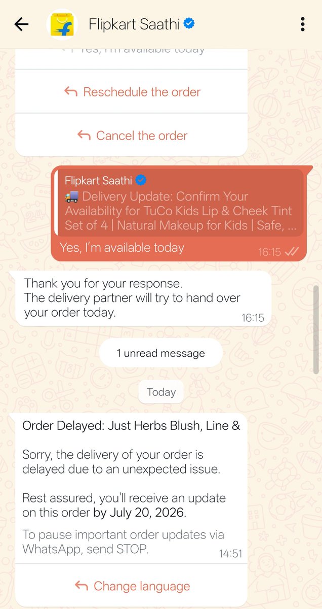PoisonedBlessin's tweet photo. @Quasimodo0411 @Flipkart @flipkartsupport @Flipkart Another delay, and now there's not even a revised delivery date. I paid in advance and relied on your delivery timeline. This is repeated negligence and complete disregard for customers.  Kindly take action @jagograhakjago @nch1915 https://t.co/9vb1UBw5RZ