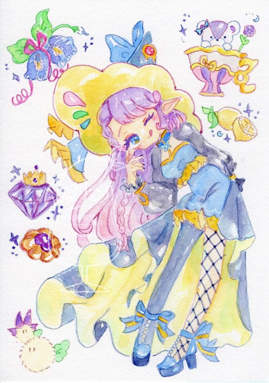 Lalka_Lilka's tweet photo. #三連休はフォロワーさんが増えるらしい 

水彩とお花、お菓子が好きですー！ https://t.co/47On0Ow0HM
