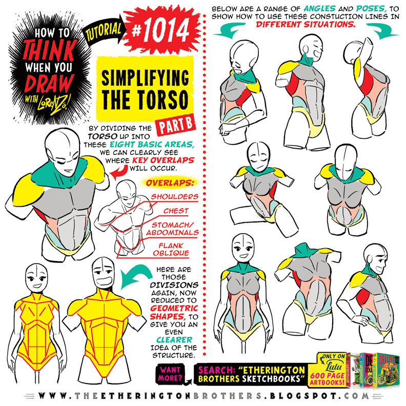 EtheringtonBros's tweet photo. SIMPLIFYING THE TORSO part 2! To get the FREE monthly How to THINK When You draw digital MAGAZINE, (including NEW tutorials, a YEAR before they appear online) just tap the link in the bio HERE:  @etheringtonbros.bsky.social
#anime #manga #comicart #conceptart #gamedev https://t.co/lculOdjTtb