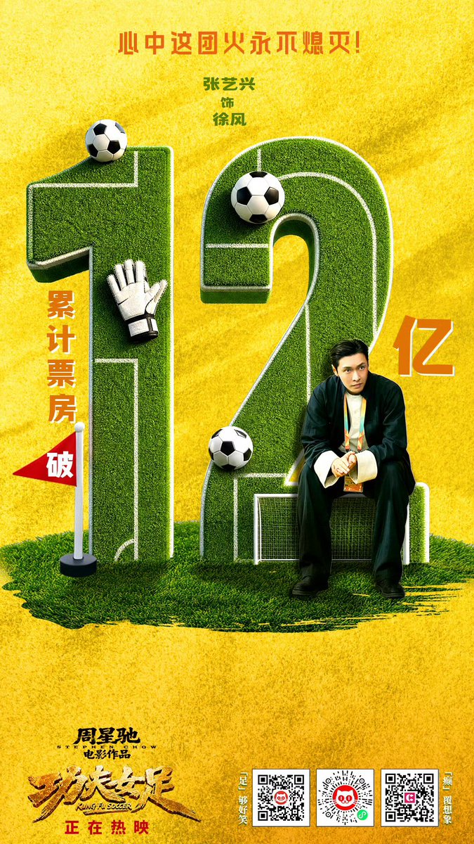 YuXING1012's tweet photo. 🎉🎉🎉 Congratulations to #YIXING! His starring film Kung Fu Soccer has officially surpassed RMB 1.2 billion at the box office ⚽🎬 @layzhang https://t.co/RSVvqBZP6n