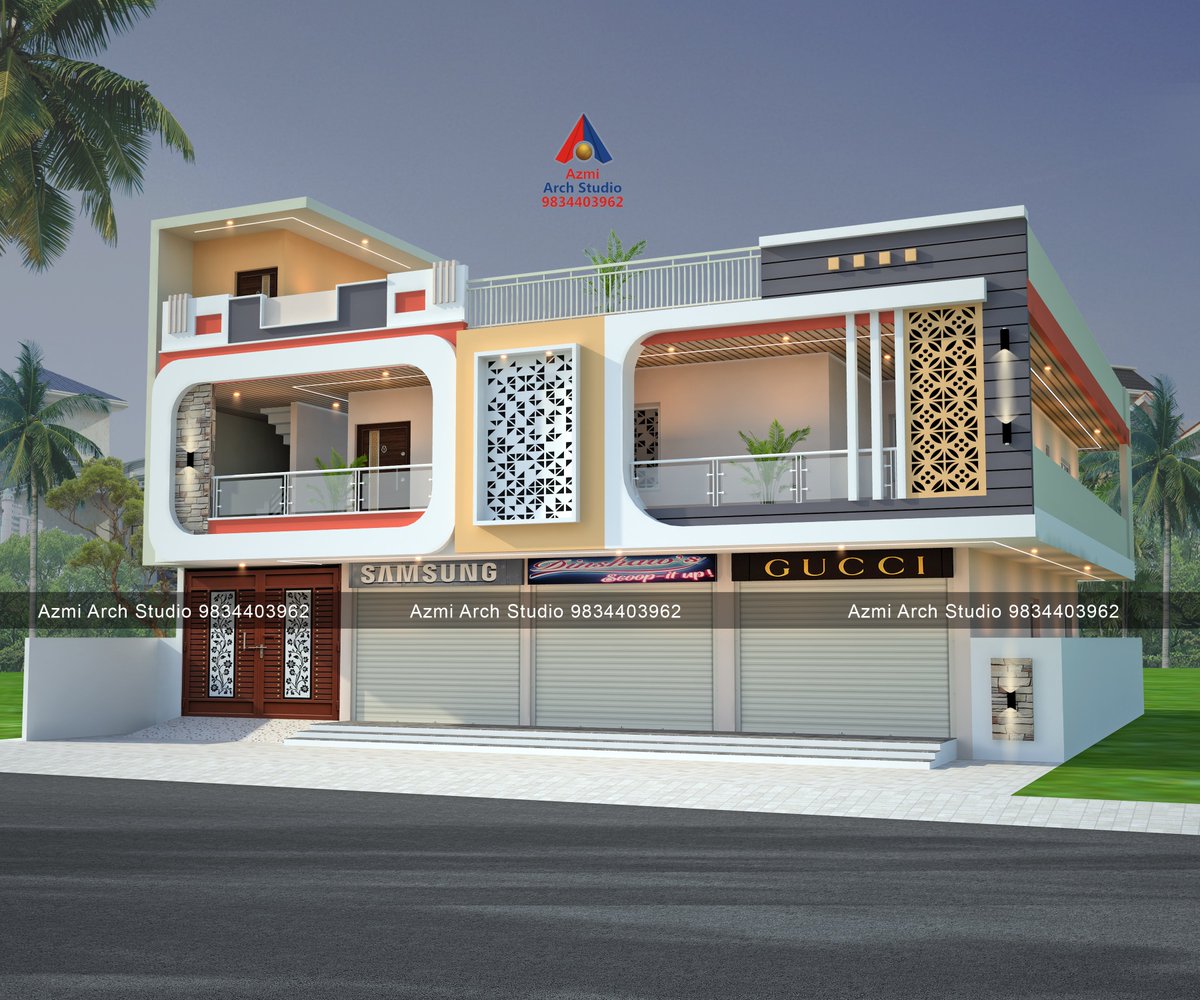 ArMaazRAzmi1's tweet photo. G+1 modern house front 3d elevation design in #nagpur #pune #maharashtra #design #home #3d #house #explorepage #elevation #architecture #photooftheday #exteriordesign #interiordesign #archilovers #photography #modernhomeelevationdesigner https://t.co/pOnRkqEpIz
