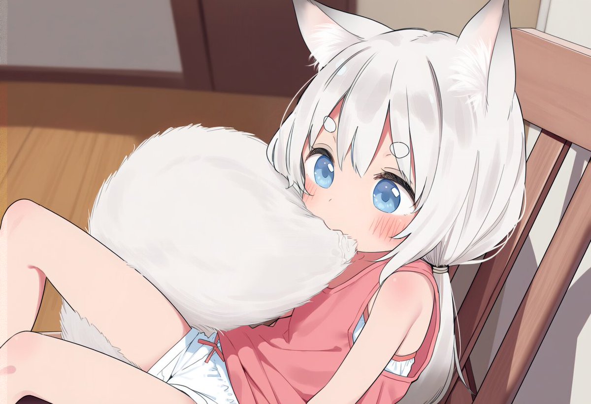 kiduna_counter's tweet photo. Chewing tail https://t.co/yIiU90Q26u