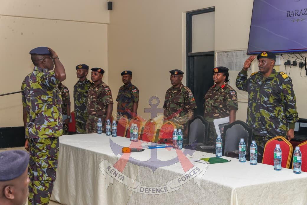 kdfinfo's tweet photo. In the spirit of strengthening accountability within a military institution, the Chief of Audit, Directorate of Oversight, Compliance and Accountability (DOCA), Brigadier Elijah Gatere, convened a Baraza at the Headquarters’ Corporal Club. 

See more: https://t.co/d1AKa0vUI8 https://t.co/leX84vB9l4
