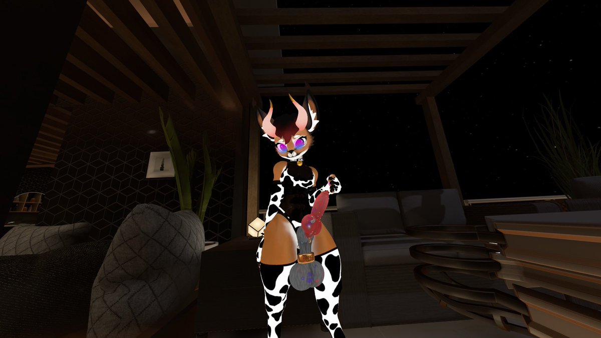 CaughtULackin0's tweet photo. Did someone say they needed a cow maid? I can clean up the mess… or make a bigger one with you😈😈 

#vrcnsfw #vrclewd https://t.co/H3bTvQbuDD