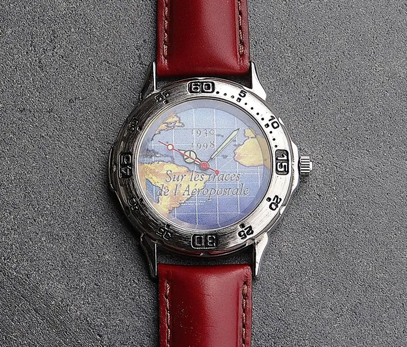 elementsdeco's tweet photo. ✈️ Vintage 1998 Aéropostale Commemorative Watch – Limited Edition! celebrating Saint-Exupéry & the legendary Aéropostale routes. A must-have for aviation & vintage watch lovers! 📷https://t.co/5Aqzx62lSa
#AeroPostale #SaintExupery #AviationWatch #MensWatch #PilotWatch #watch https://t.co/I2sjFJ3PS3