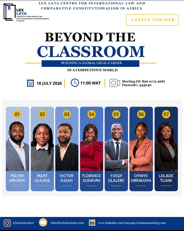 LexLataCentre's tweet photo. IT'S HAPPENING NOW!

Today, the Lex Lata Center will host its annual career seminar. This isn’t an ordinary event. It is your practical blueprint on how to stand out in an incredibly crowded legal market. https://t.co/7bIeLjzoSw