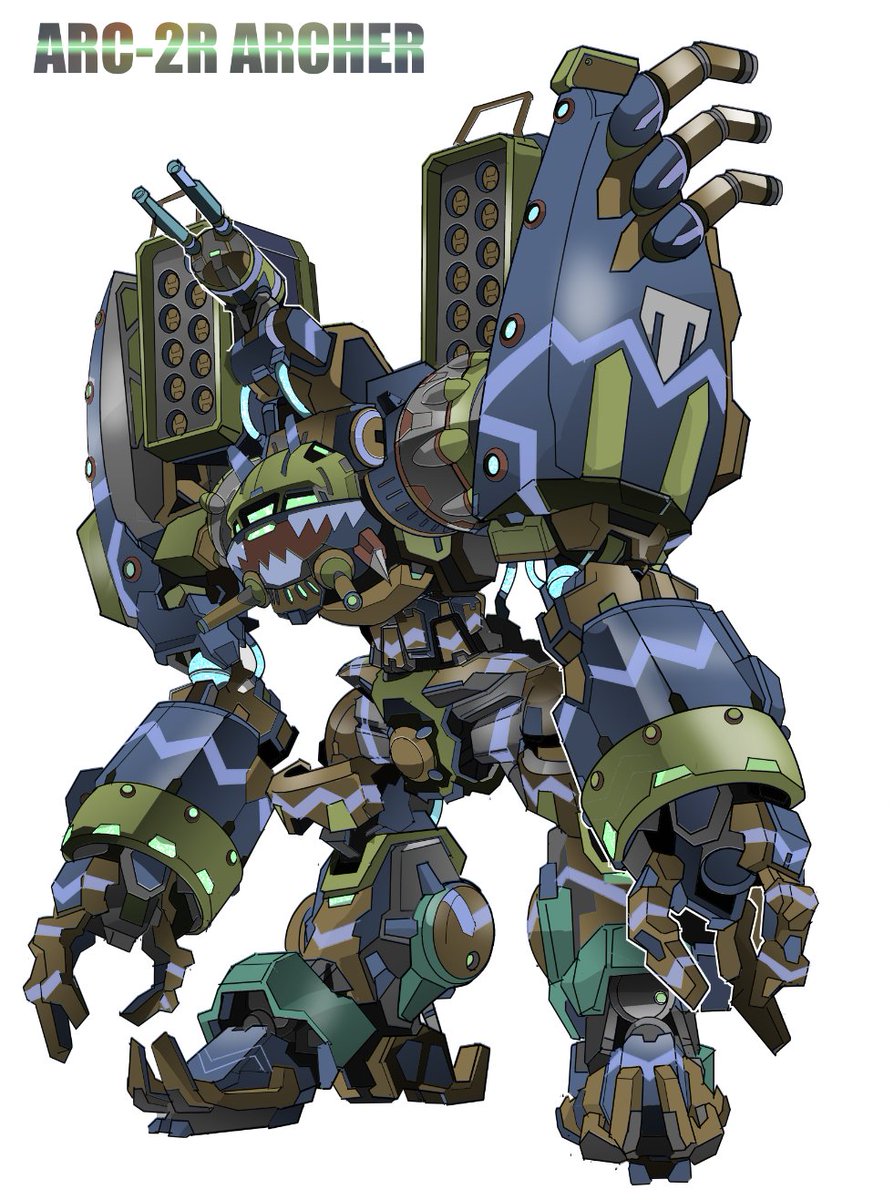 TTA_bb_dann's tweet photo. やっとこさの俺メック14弾、ARC-2Rアーチャー!
猫背で逆関節ぽいのが人気なのか、10万台も生産されたご存じ支援機の帝王。元ネタが曲線多めで苦労した。特に悩んだミサイルランチャーはシャドIICを参考に縦置きに変更で腹落ち。先に手を付けた２体はまた別途…
#Battletech
#MechWarrior
#俺メック https://t.co/tnLBzQknkQ