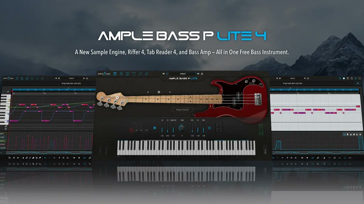 adsrx's tweet photo. #ADSRXplugin
無料：Ample Soundがフェンダー・プレシジョン系の「Ample Bass P Lite」を最新のV4にアップデートし継続して無償配布。Ampleはギターだけでなくベース音源も高品質なので初の方はお試しください。製品版のセールが終わる前にw https://t.co/j4ksmg1okn https://t.co/38QeVABHma