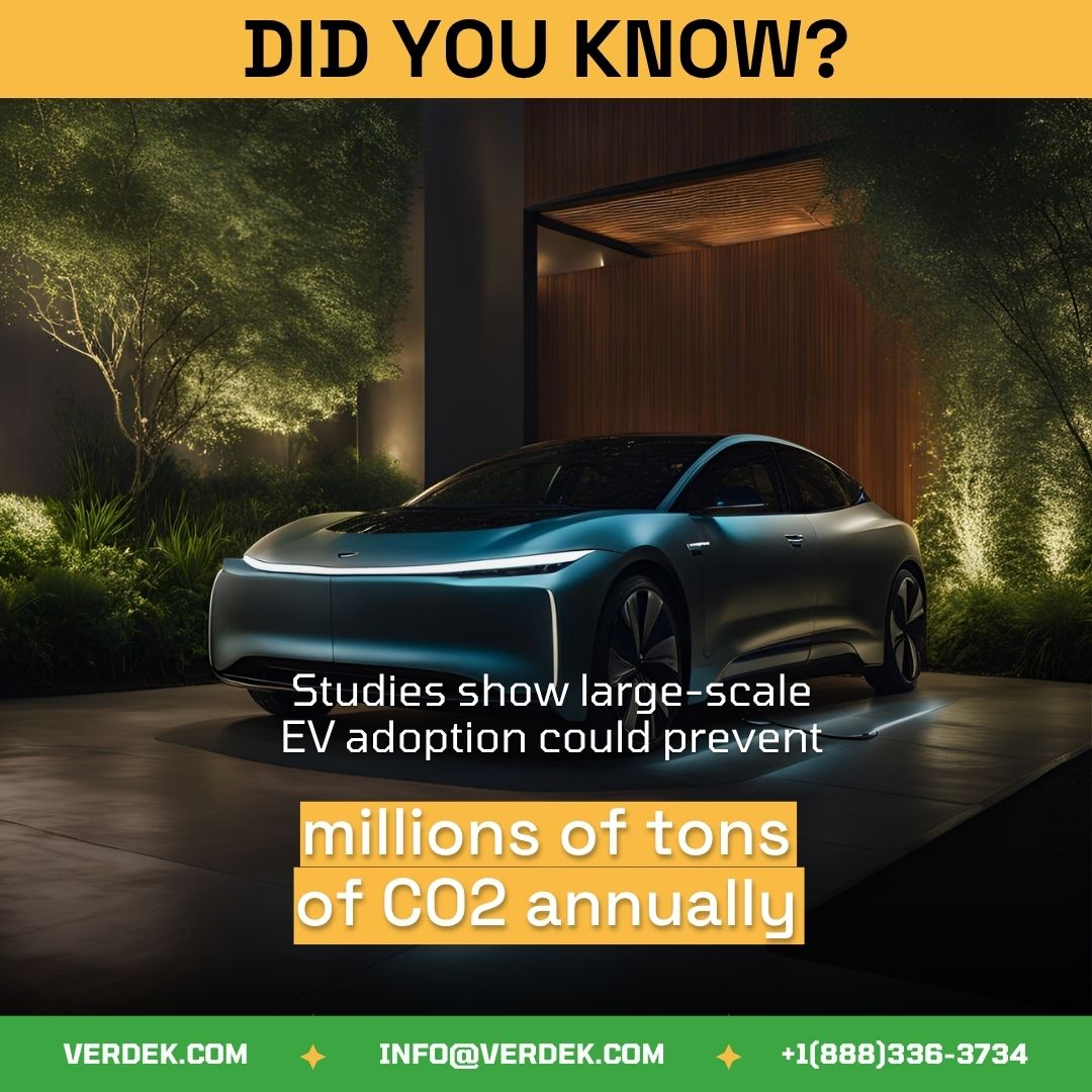 VerdekGreenTech's tweet photo. 🌍 Did you know?
Large-scale EV adoption could prevent millions of tons of CO₂ emissions every year.
Every charger installed helps move us toward cleaner transportation and a more sustainable future.
Need an EV charging solution? Contact Verdek.
📧 info@verdek.com https://t.co/Gybh5u3QsH