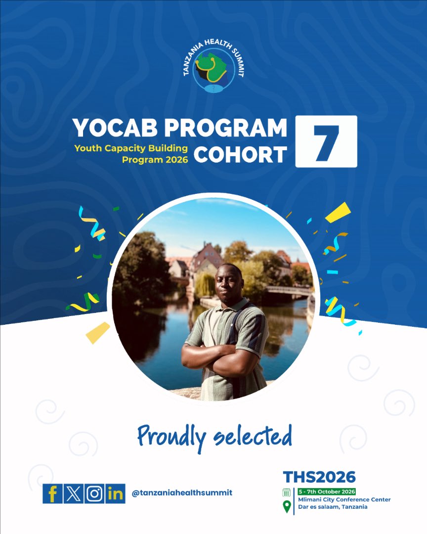 drwelsen's tweet photo. Every opportunity is a chance to grow, serve, and make a difference. I’m proud to have been selected for the YOCAB Program Cohort 7 under the Tanzania Health Summit 2026. https://t.co/WEse25G3PD