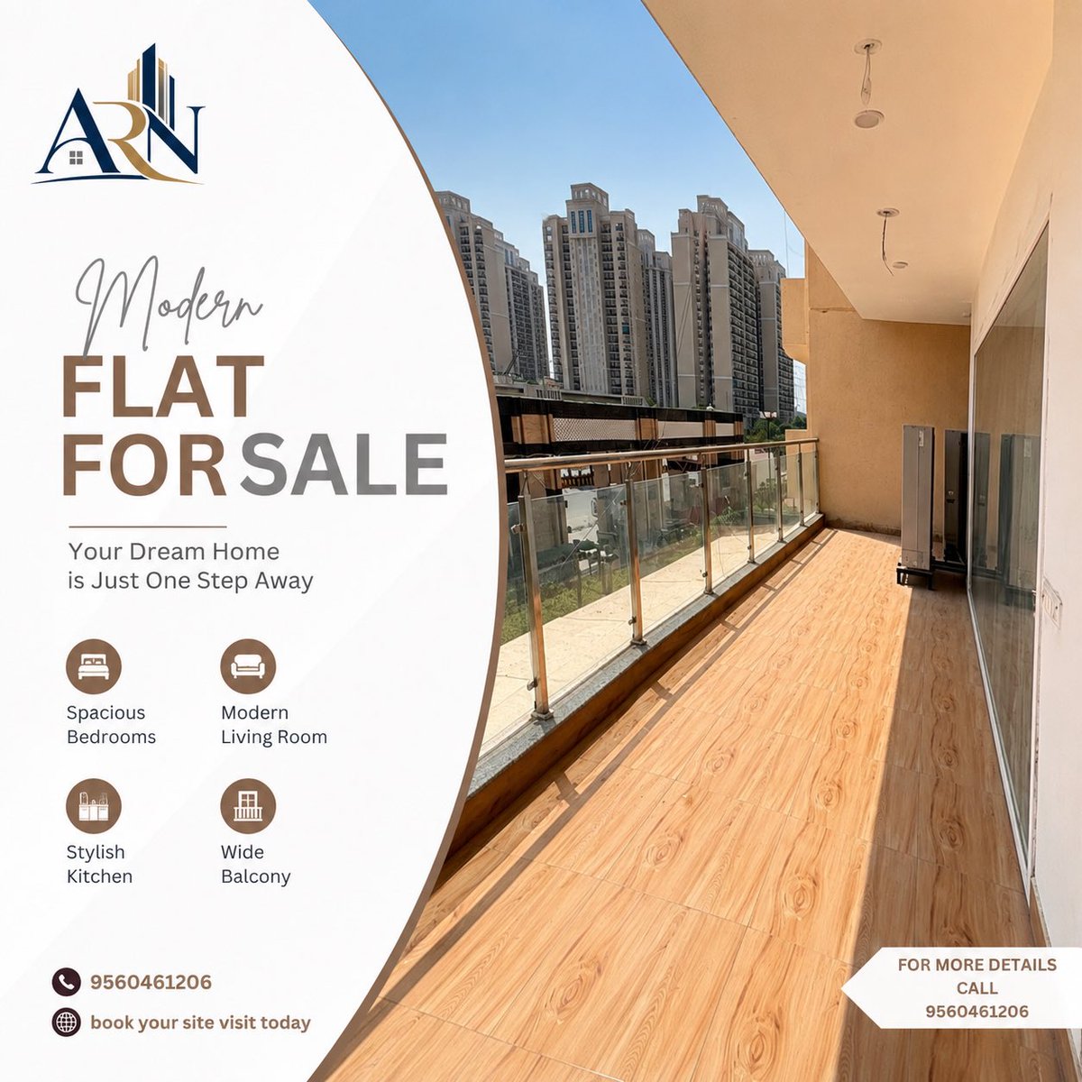 ARNSTATES's tweet photo. 🏡 Modern Flat for Sale!

✨ Spacious Bedrooms
✨ Modern Living Room
✨ Stylish Kitchen
✨ Wide Balcony

📞 Book your site visit today: 9560461206

#FlatForSale #RealEstate #DreamHome #ARNEstate #Noida https://t.co/jriTfRPOlB