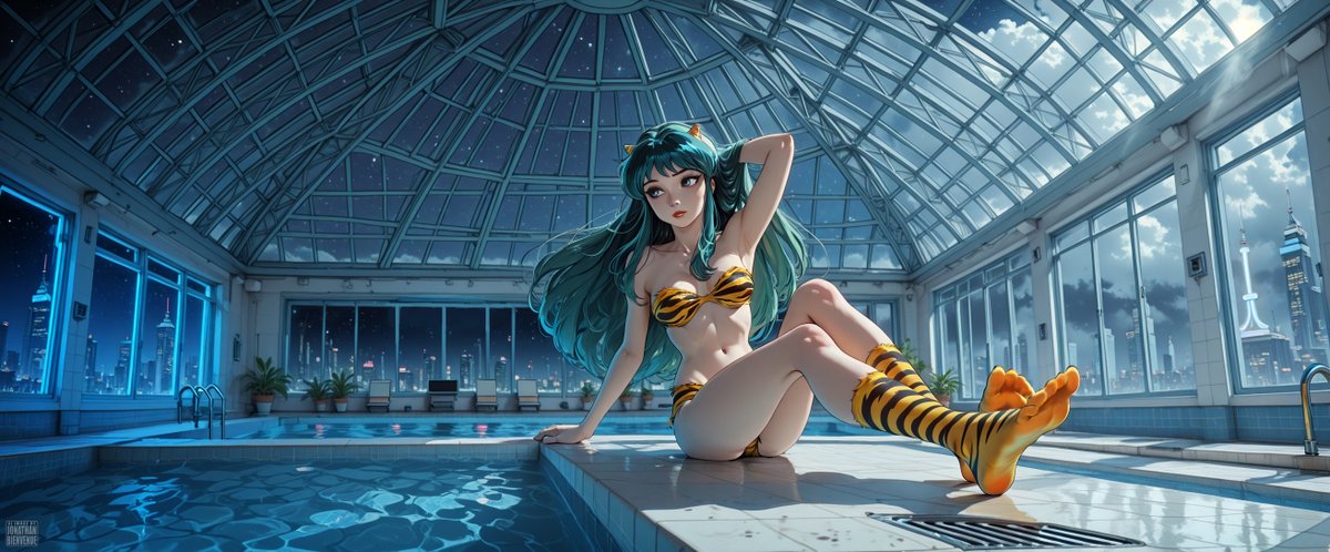 JonathanOkaeri's tweet photo. @darthjav LUM - MOONLIGHT[S]
#lum #Lamu #UruseiYasura #うる星やつら #るーみっく #ラム #pool #poolside #moonlight #StableDiffusion https://t.co/qF5duy9V4U