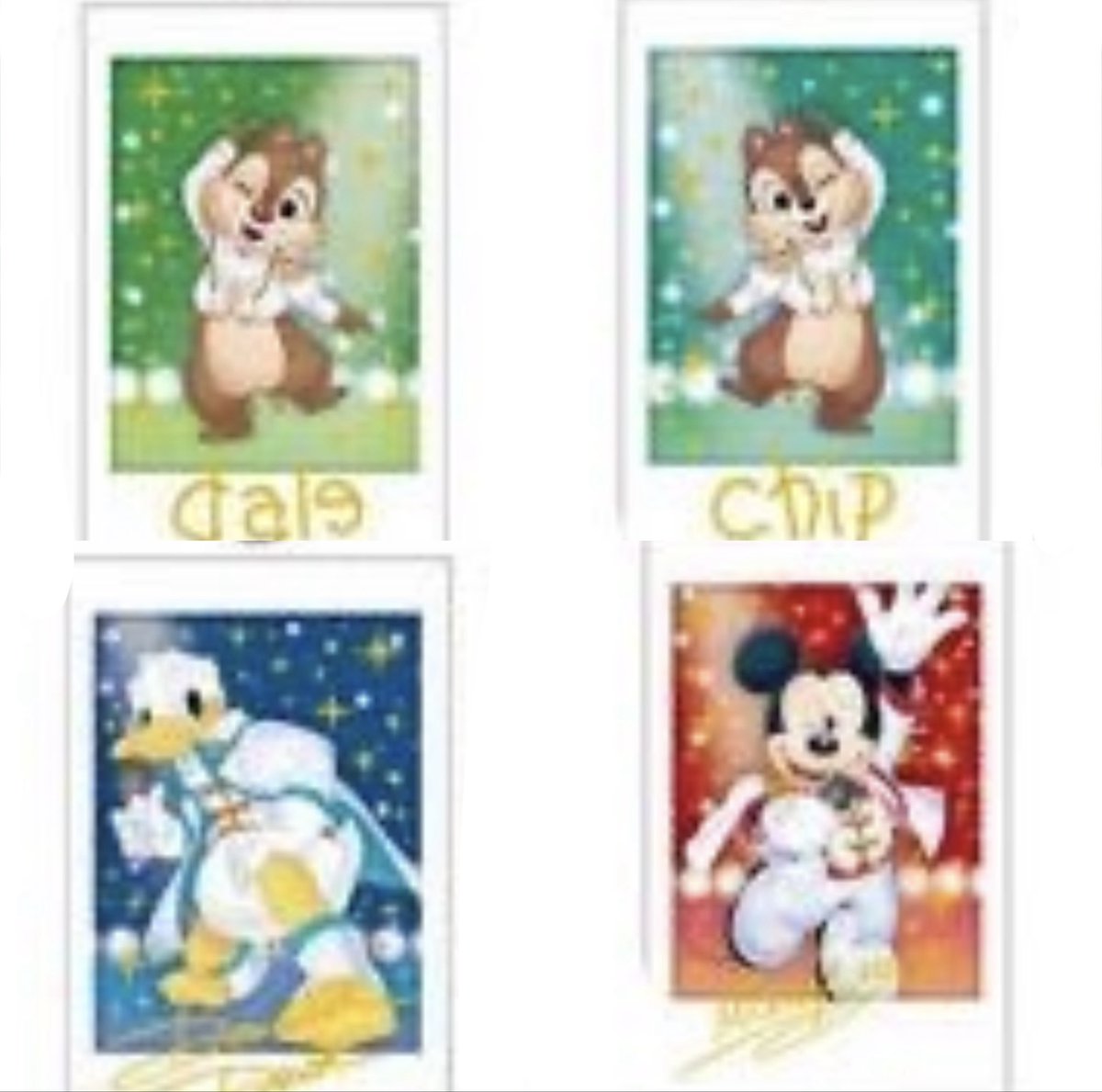 wo_chip's tweet photo. 交換 ディズニー キャラポトレ カード

譲→画像のもの

求→2枚目(ドナルド＞ミッキー＞デール＞チップ)

✅初回ツイフィ必読
＊2:1🉑

郵送or岐阜＞愛知手渡し
お気軽にお声掛けください◎ https://t.co/ZTVpW4bGjK