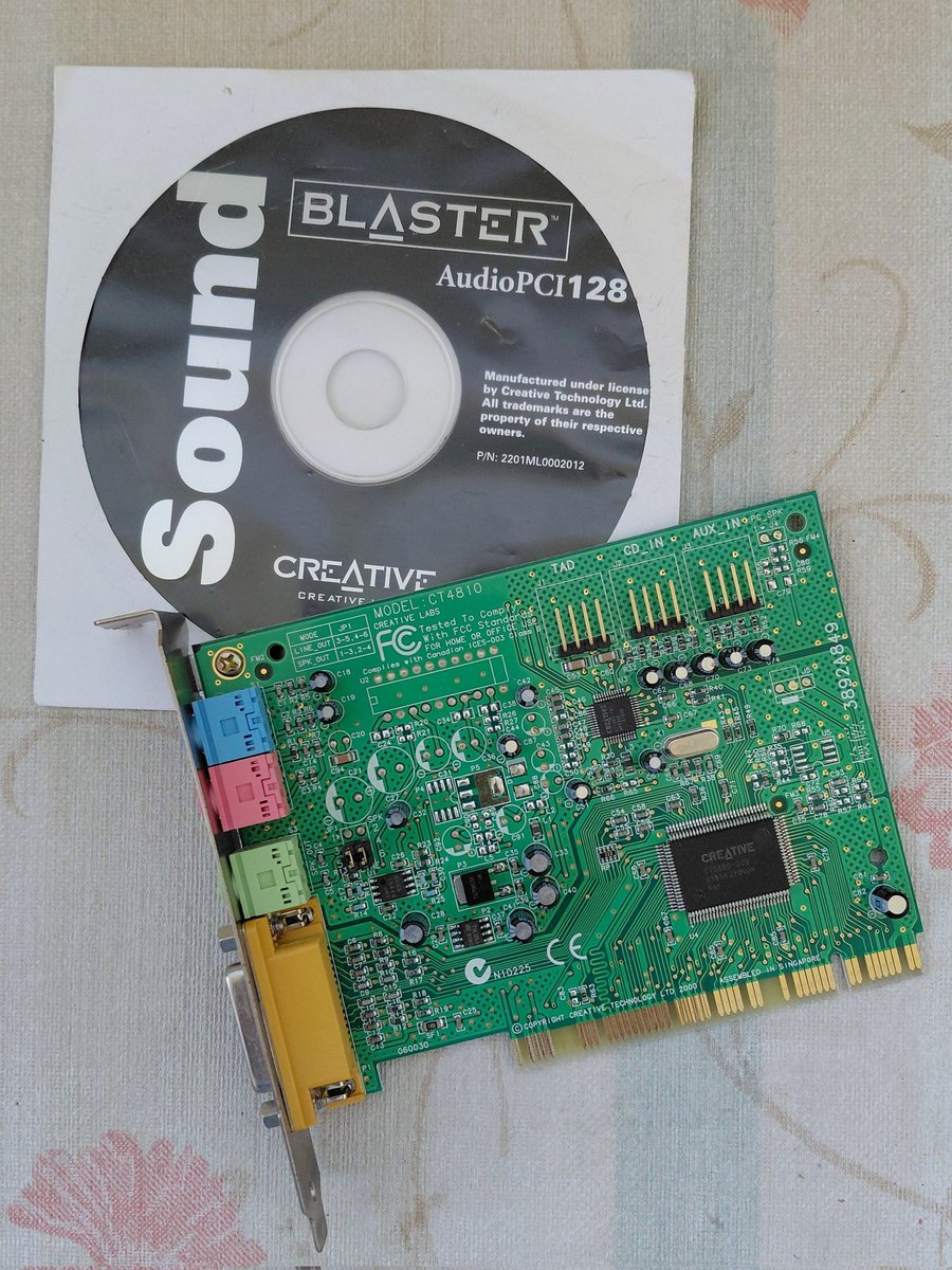 szabo79laszlo's tweet photo. @RetroMemoriesHQ i'm still using to this day in all my PC's creative sound blaster audio cards. even on my oldest one, an intel pentium three at 500 mhz i got one. https://t.co/hZ6o0JuBte