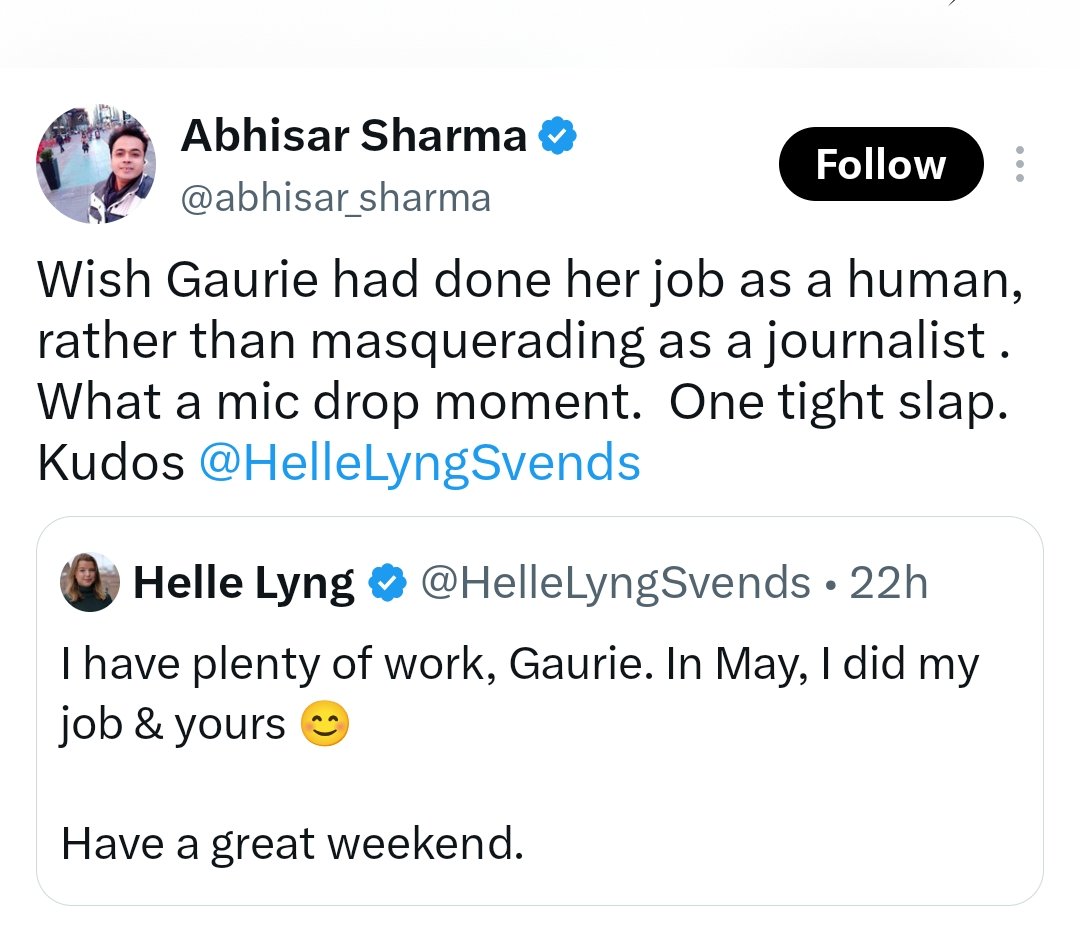 GaurieD's tweet photo. It must be a slow day for the ecosystem if its discount YouTubers are descending on my small little handle to make weekend pocket money. 🥹🙏🏽
@abhisar_sharma https://t.co/7GZoH3Mo6e