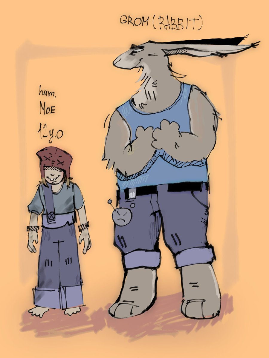 tilen_flowy's tweet photo. Banny (hare) Grom and human Moe
#Fanart #Brawlstars #Grombrawlstars #Moebrawlstars https://t.co/KUhXI48Tuk