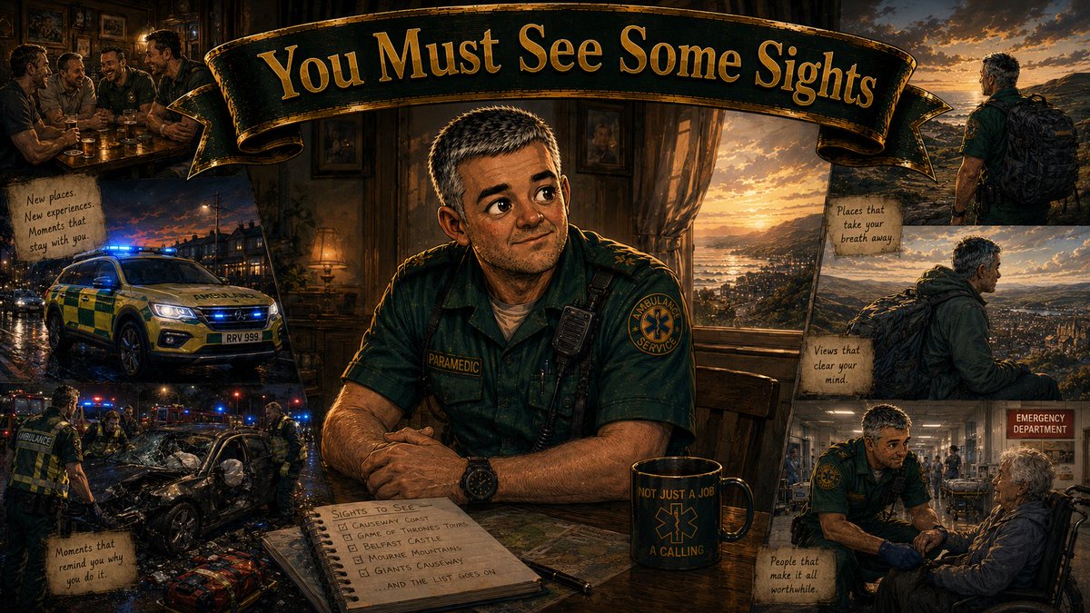 FrontlineClinc's tweet photo. "You must have seen some sights?"
The honest answer is yes. Some Good, Some Bad. Just not the ones people imagine. This essay is about what you actually notice after 19 years

Read it here: https://t.co/GBWh2bVgET 

#Paramedic #FrontlineClinician #NHS #Ambulance #NorthernIreland https://t.co/EbnszH8HoF