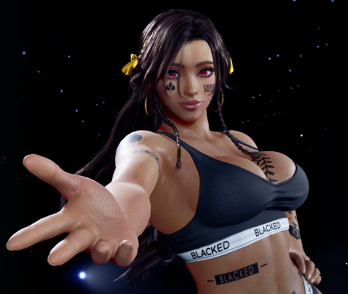 BetaBNWOAddict's tweet photo. I love Blacked mods sooo much, makes all games infinitely better. I love seeing my beautiful Tekken goddess Miary showing off who she is owned by. She is built solely for superior men, not losers like me 🖤 I dream of being her cleanup loser cuckie, I would do anything 🥵 https://t.co/hoaBYlAYNj
