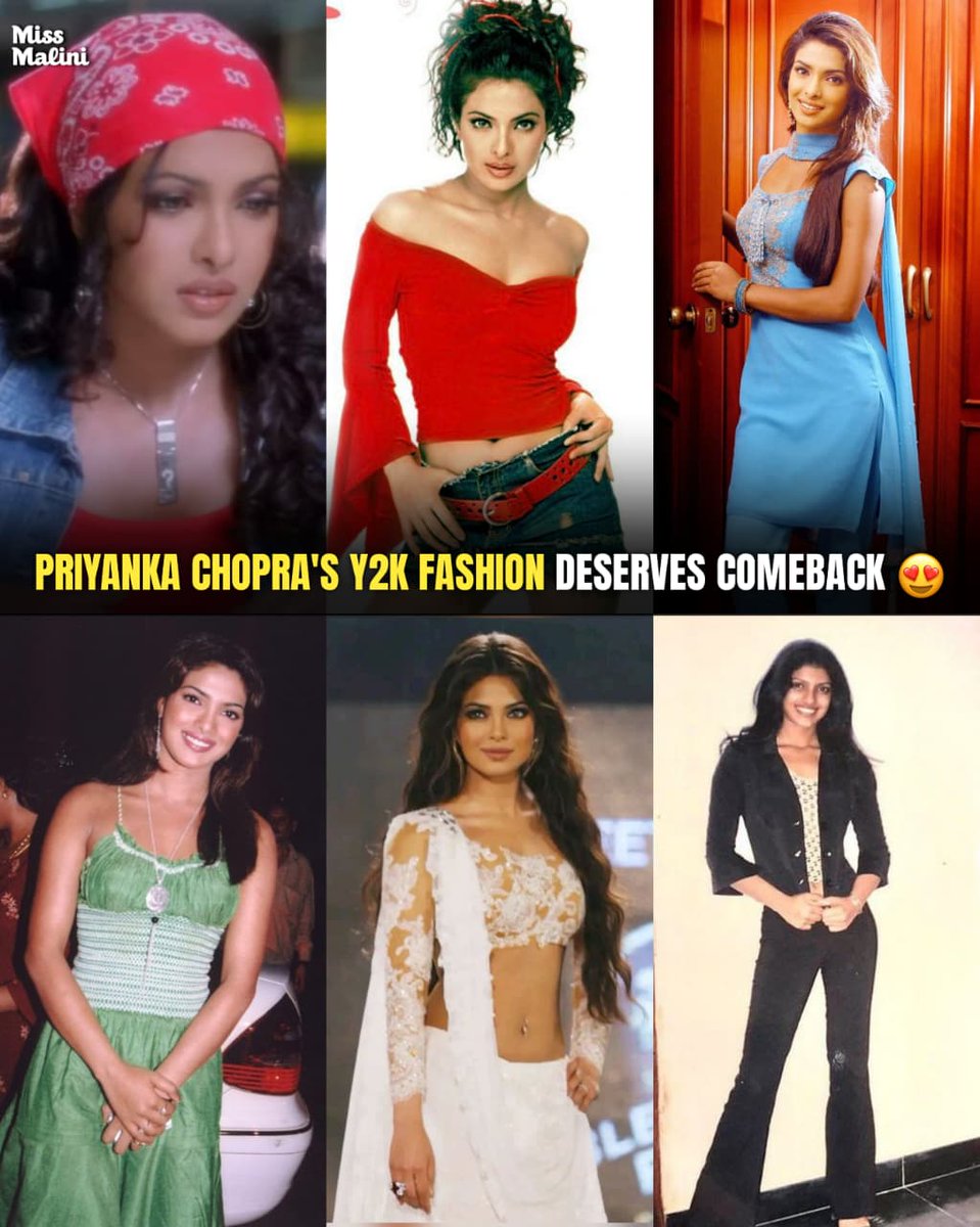MissMalini's tweet photo. From bandanas and low-rise jeans to chic ethnic looks, your Y2K fashion era gave us unforgettable trends. Decades later, your style still inspires millions. Wishing you love, happiness, and another fabulous year ahead. Keep slaying, queen! 👑🎉

#missmalini #PriyankaChopra https://t.co/eqnPY7ZJsf
