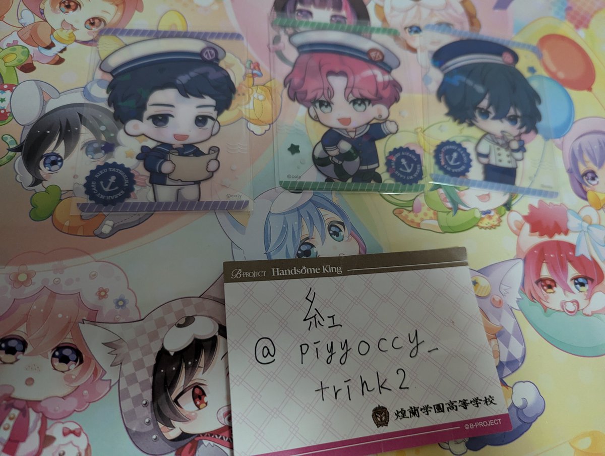 piyyoccy_trhk2's tweet photo. 【交換】ブレマイ　うきうきマリン　アクリルカード　アクカ
立科　環野　相沢

希望→同種　城瀬>異種　城瀬

都内手渡し可
検索からもお気軽にお声掛けください。 https://t.co/Jp0pQ3ysl9