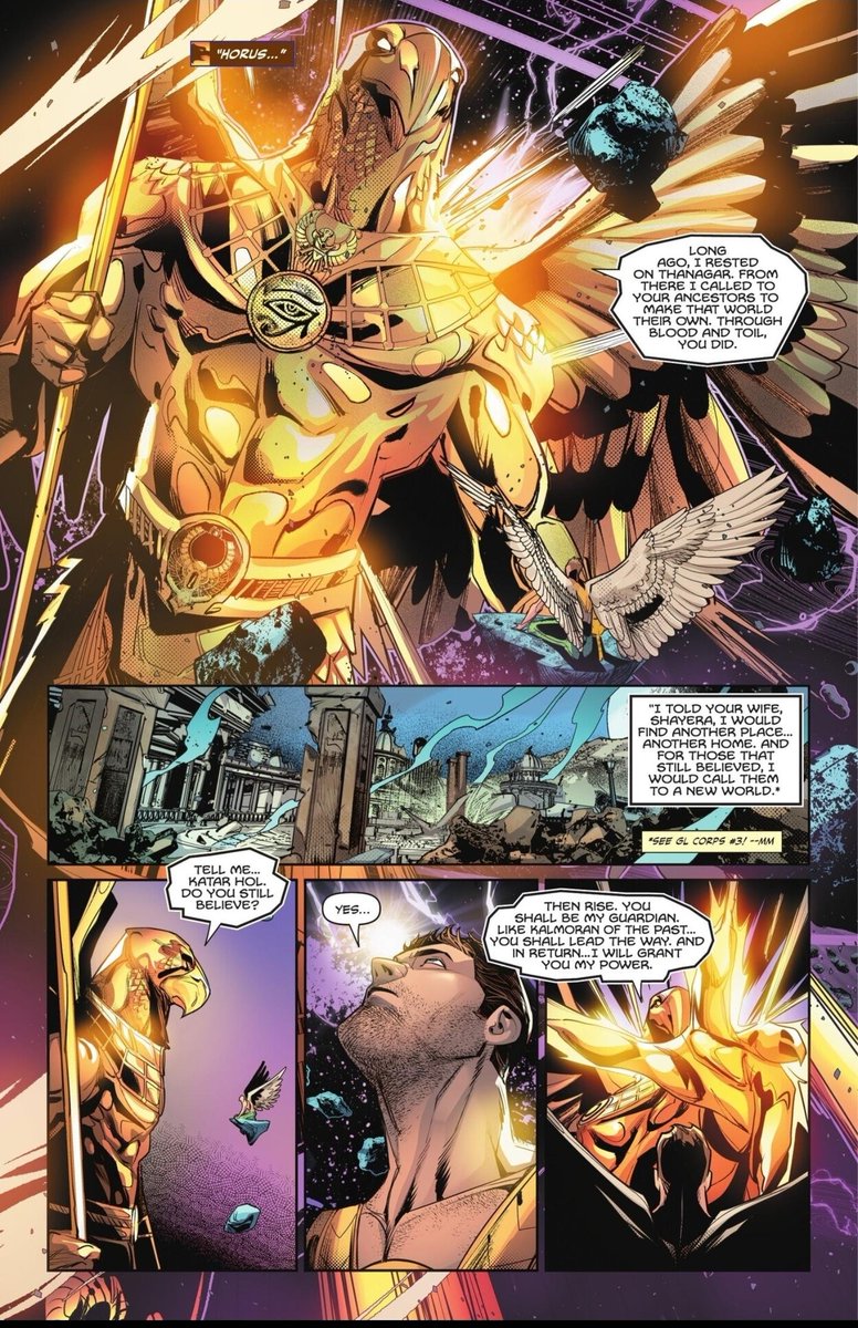 MultiverseWatch's tweet photo. @Hawkmanfan12 They need to give him a solo run to focus on him being the Guardian/Hearld of Horus. https://t.co/t9YsSGfffQ