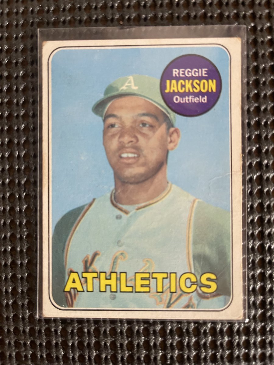 BobHowellUSA's tweet photo. Today’s #Vintage card of the day!
1969 Topps Reggie Jackson RC # 260
#MrOctober https://t.co/L0D1ujfICe